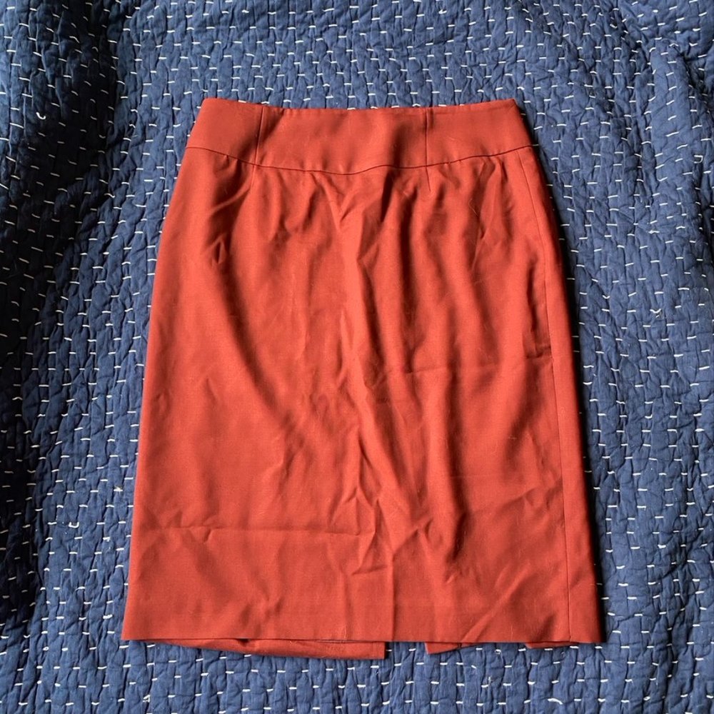 J. Crew Wool Telegraph Pencil Skirt 12P